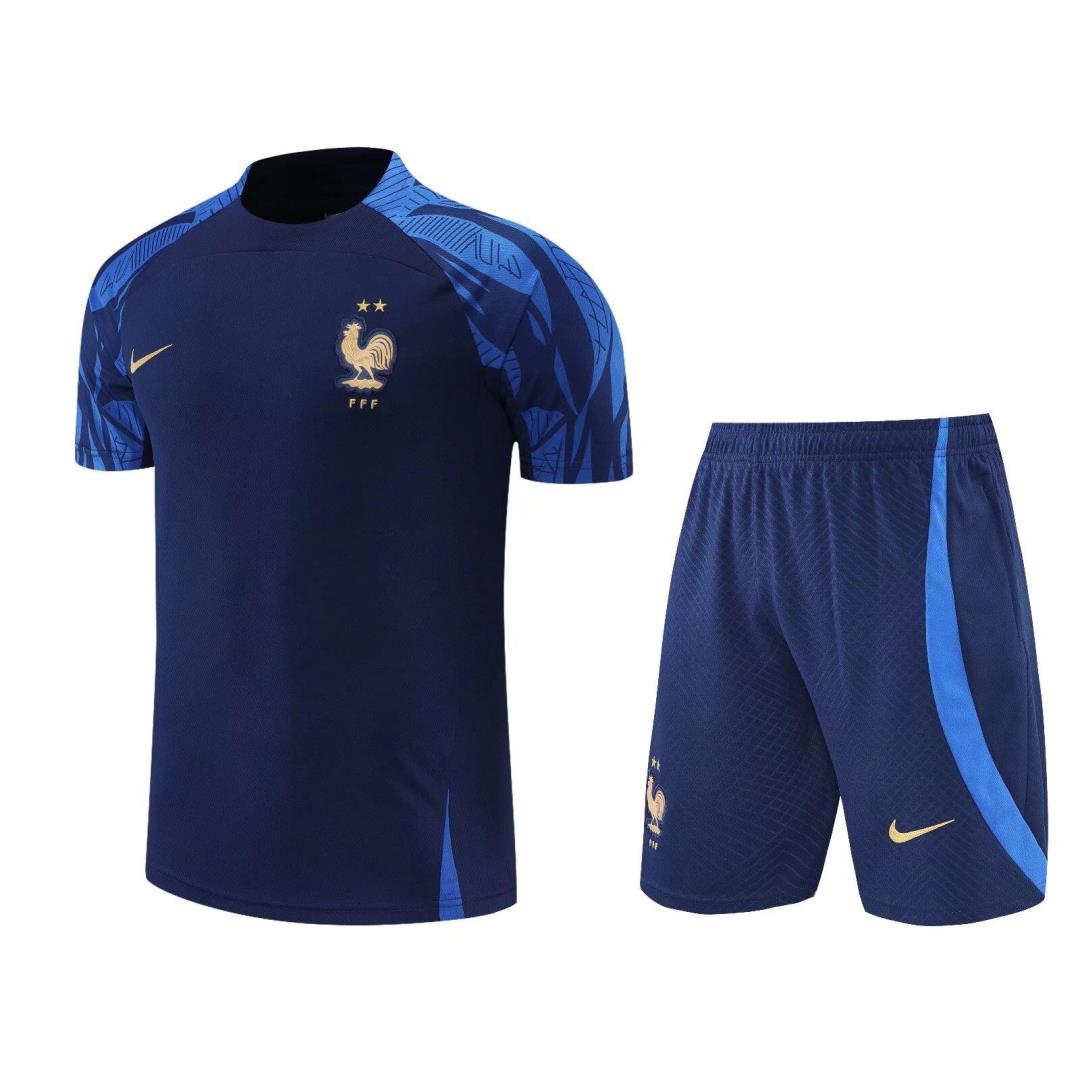 AAA Quality France 22/23 Navy Blue Training Kit Jerseys